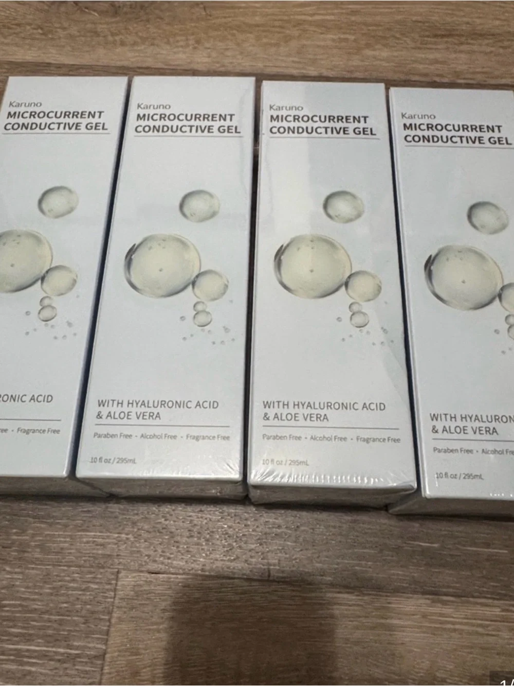 Lot 4 Clear Microcurrent Conductive Gel with Hyaluronic Acid & Aloe Vera - Clear